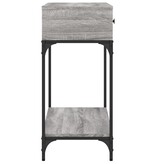 VidaXL Wandtafel 100x34,5x75 cm bewerkt hout grijs sonoma eikenkleurig