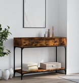 VidaXL Wandtafel 100x34,5x75 cm bewerkt hout gerookt eikenkleurig