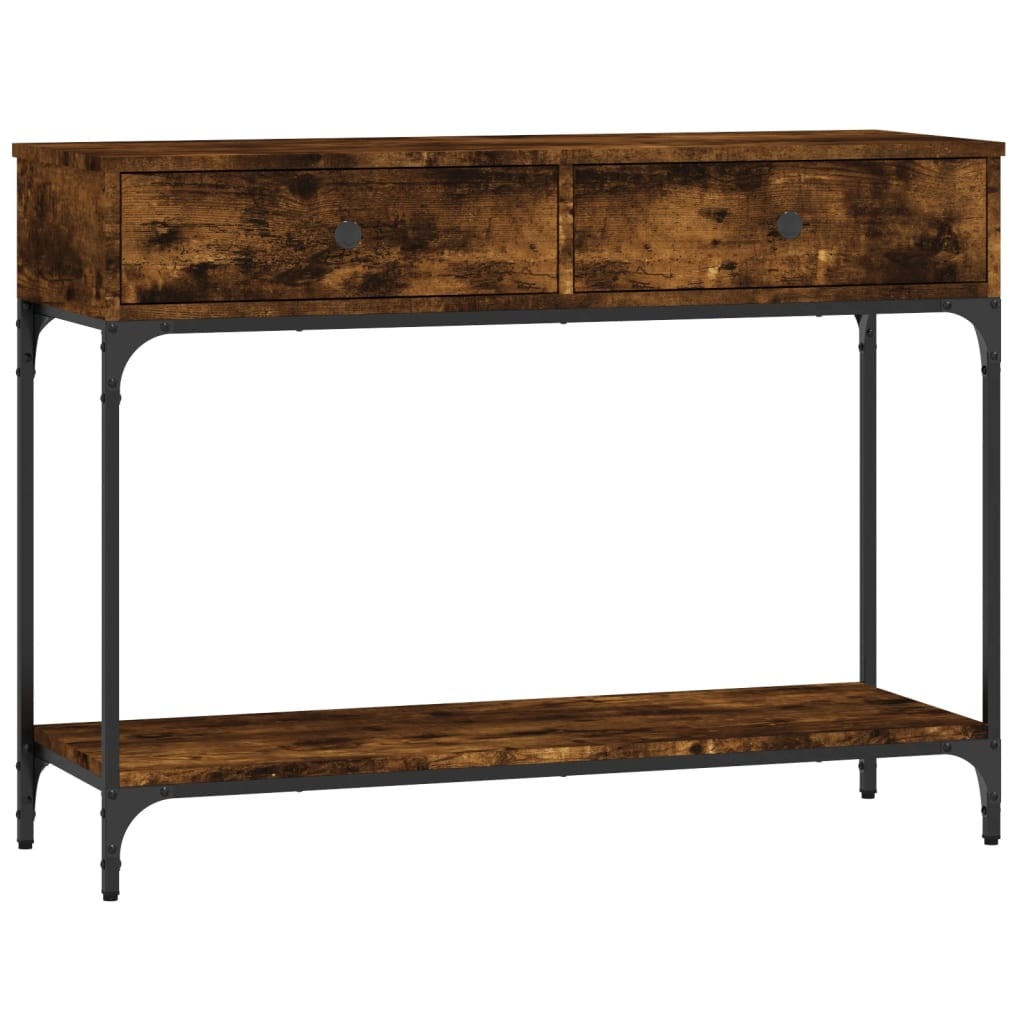 VidaXL Wandtafel 100x34,5x75 cm bewerkt hout gerookt eikenkleurig