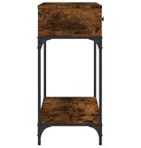 VidaXL Wandtafel 100x34,5x75 cm bewerkt hout gerookt eikenkleurig