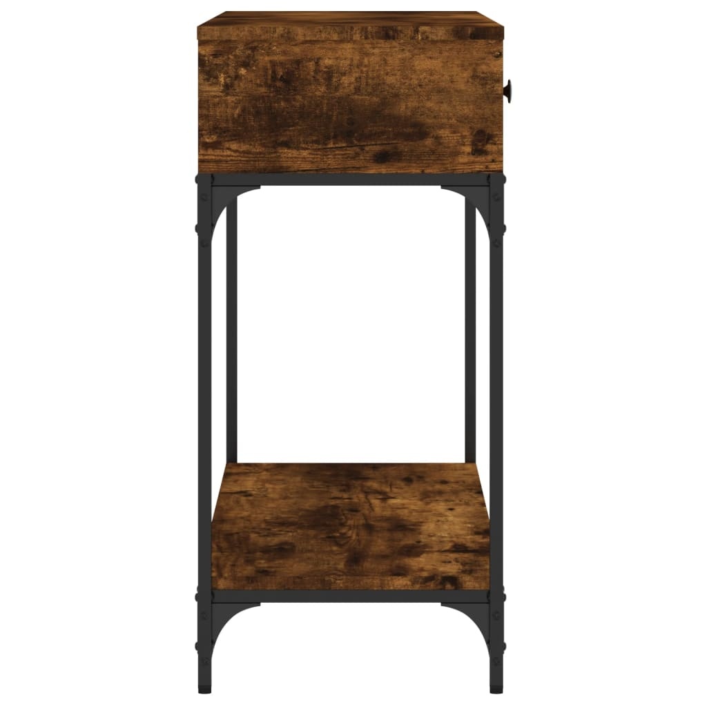 VidaXL Wandtafel 100x34,5x75 cm bewerkt hout gerookt eikenkleurig