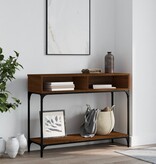 VidaXL Wandtafel 100x30,5x75 cm bewerkt hout bruineikenkleurig