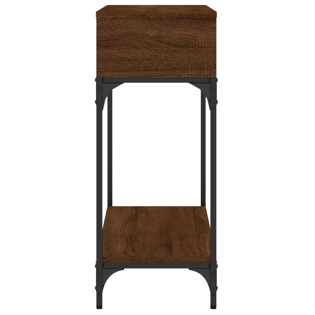 VidaXL Wandtafel 100x30,5x75 cm bewerkt hout bruineikenkleurig