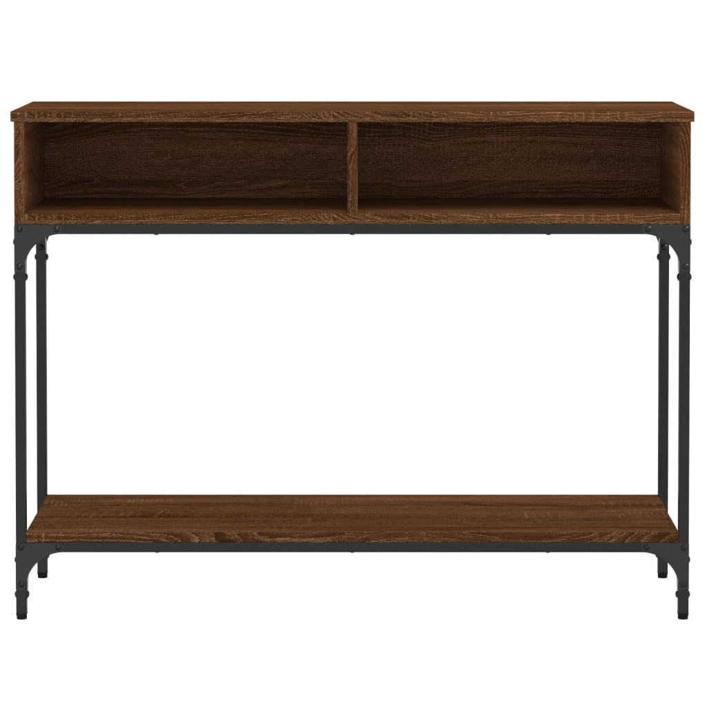 VidaXL Wandtafel 100x30,5x75 cm bewerkt hout bruineikenkleurig