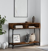 VidaXL Wandtafel 100x30,5x75 cm bewerkt hout gerookt eikenkleurig