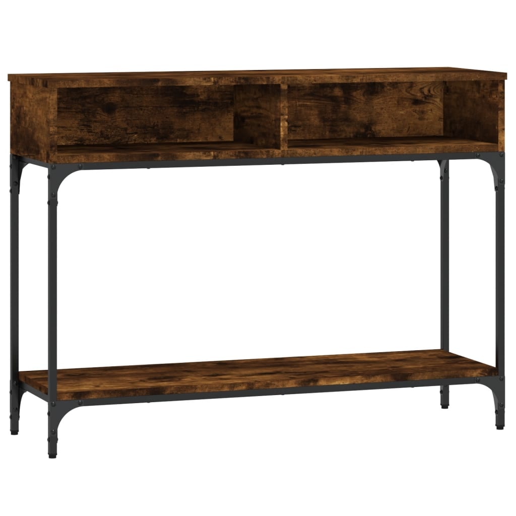 VidaXL Wandtafel 100x30,5x75 cm bewerkt hout gerookt eikenkleurig