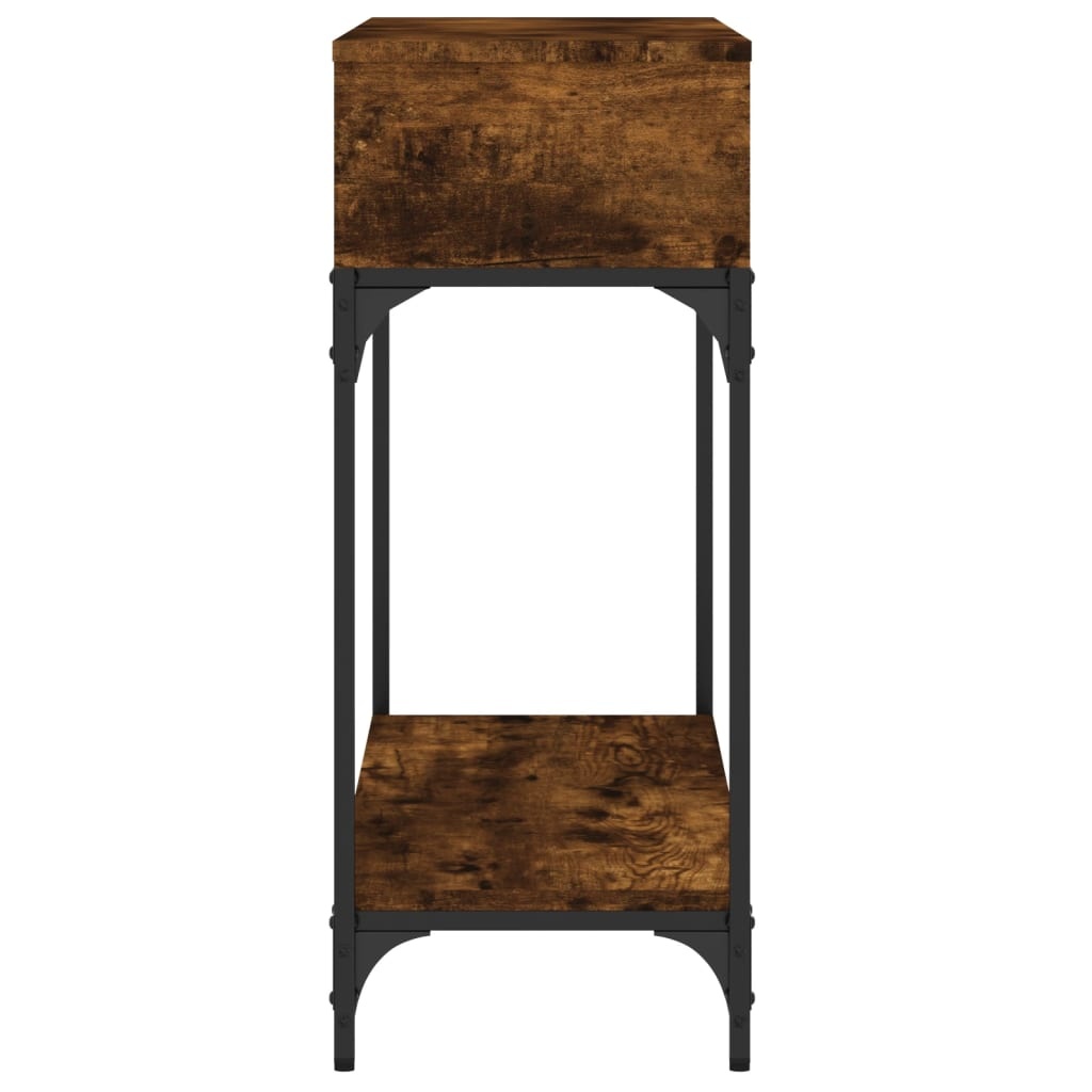 VidaXL Wandtafel 100x30,5x75 cm bewerkt hout gerookt eikenkleurig