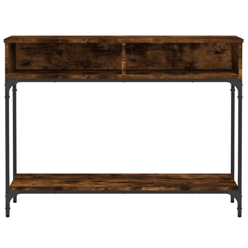 VidaXL Wandtafel 100x30,5x75 cm bewerkt hout gerookt eikenkleurig