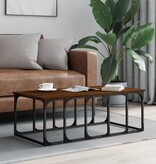 VidaXL Salontafel 100x50x35,5 cm bewerkt hout bruineikenkleurig
