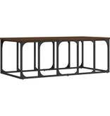 VidaXL Salontafel 100x50x35,5 cm bewerkt hout bruineikenkleurig