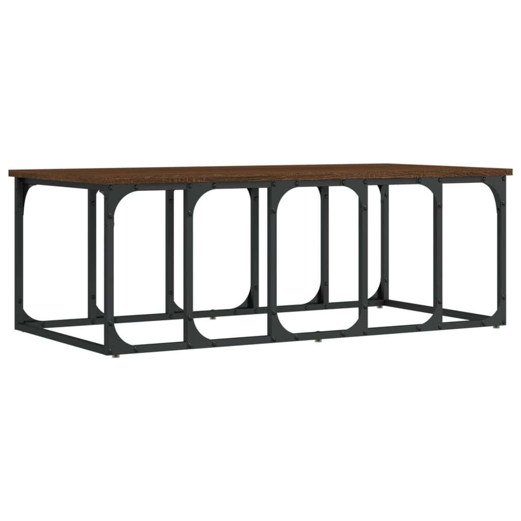 VidaXL Salontafel 100x50x35,5 cm bewerkt hout bruineikenkleurig