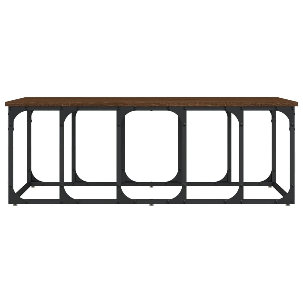 VidaXL Salontafel 100x50x35,5 cm bewerkt hout bruineikenkleurig