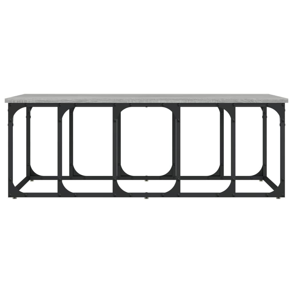 VidaXL Salontafel 100x50x35,5 cm bewerkt hout grijs sonoma eikenkleur