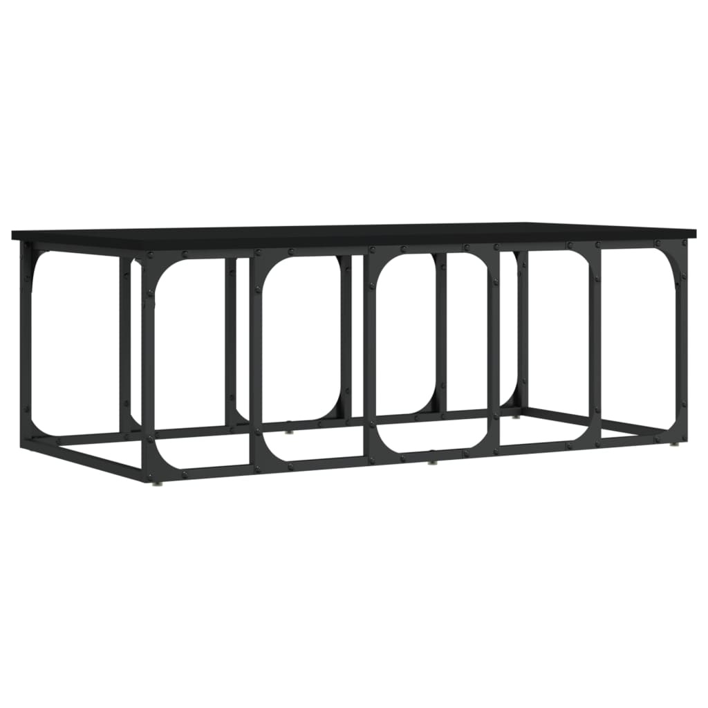 VidaXL Salontafel 100x50x35,5 cm bewerkt hout zwart