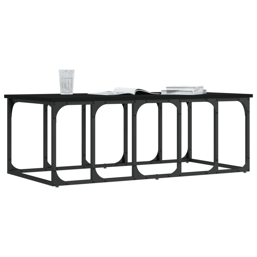 VidaXL Salontafel 100x50x35,5 cm bewerkt hout zwart