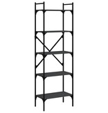 VidaXL Boekenkast 5-laags 56x31,5x174 cm bewerkt hout zwart