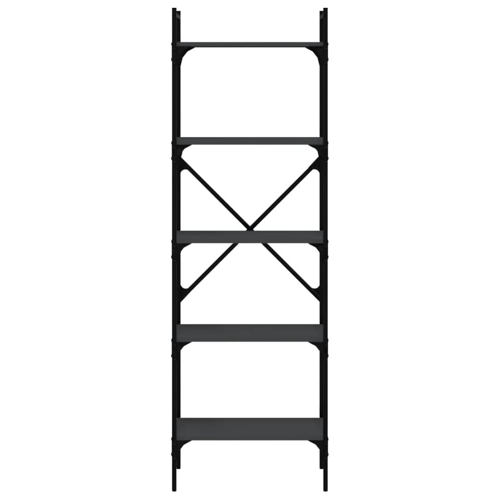 VidaXL Boekenkast 5-laags 56x31,5x174 cm bewerkt hout zwart
