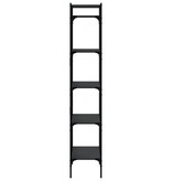 VidaXL Boekenkast 5-laags 56x31,5x174 cm bewerkt hout zwart