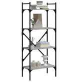 VidaXL Boekenkast 4-laags 56x31,5x138,5 cm bewerkt hout grijs sonoma