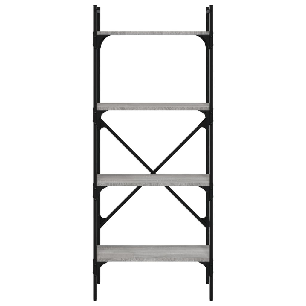 VidaXL Boekenkast 4-laags 56x31,5x138,5 cm bewerkt hout grijs sonoma