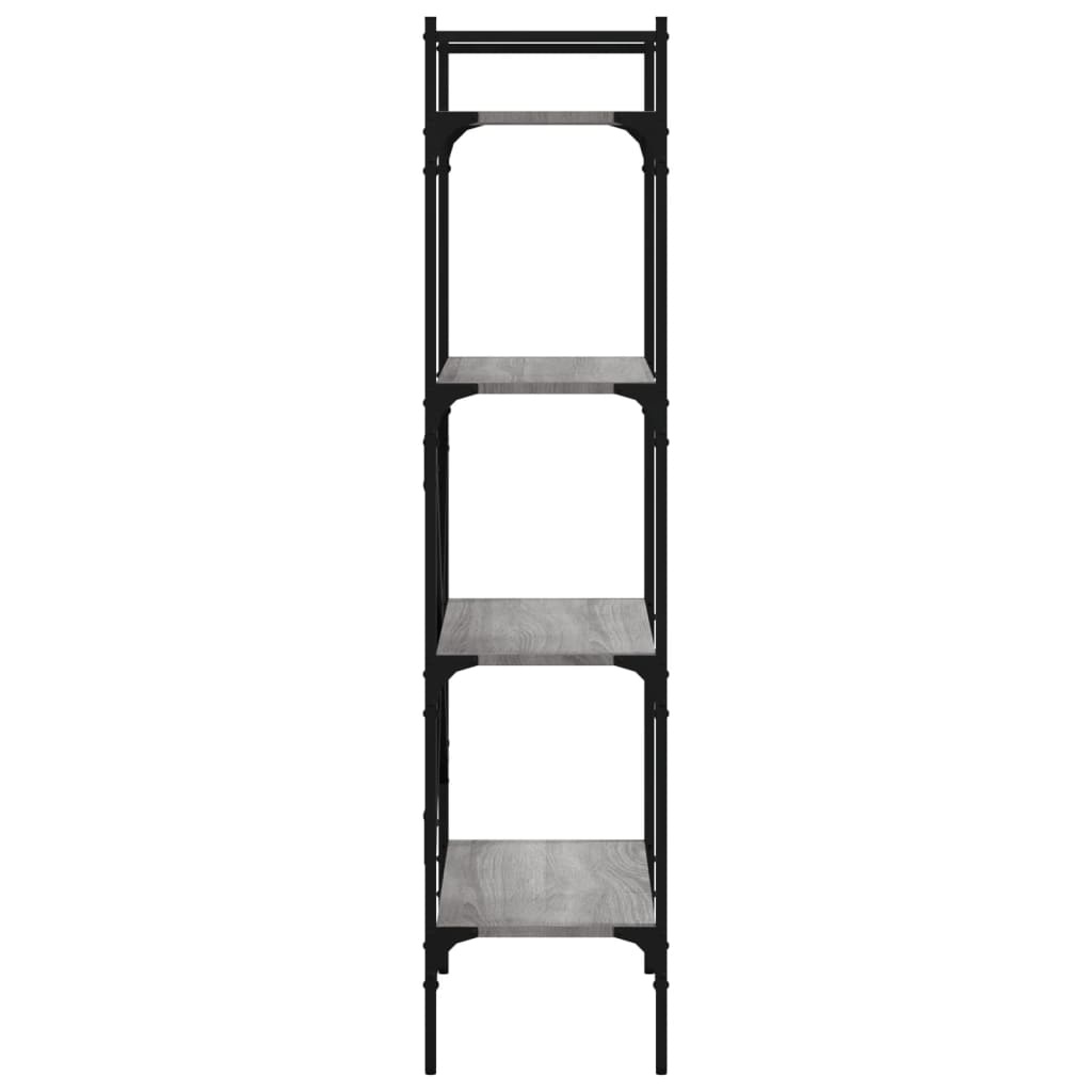 VidaXL Boekenkast 4-laags 56x31,5x138,5 cm bewerkt hout grijs sonoma