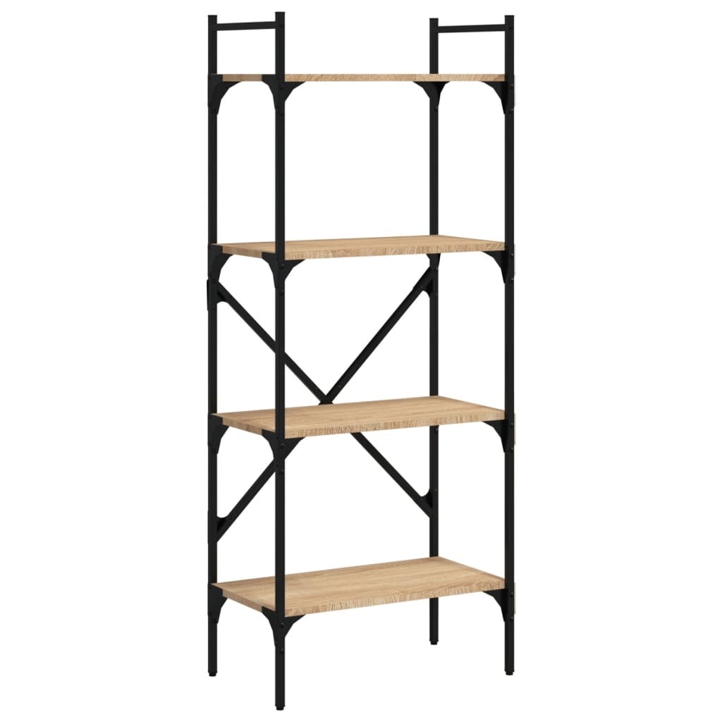 VidaXL Boekenkast 4-laags 56x31,5x138,5 cm bewerkt hout sonoma eiken