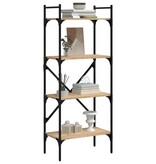 VidaXL Boekenkast 4-laags 56x31,5x138,5 cm bewerkt hout sonoma eiken