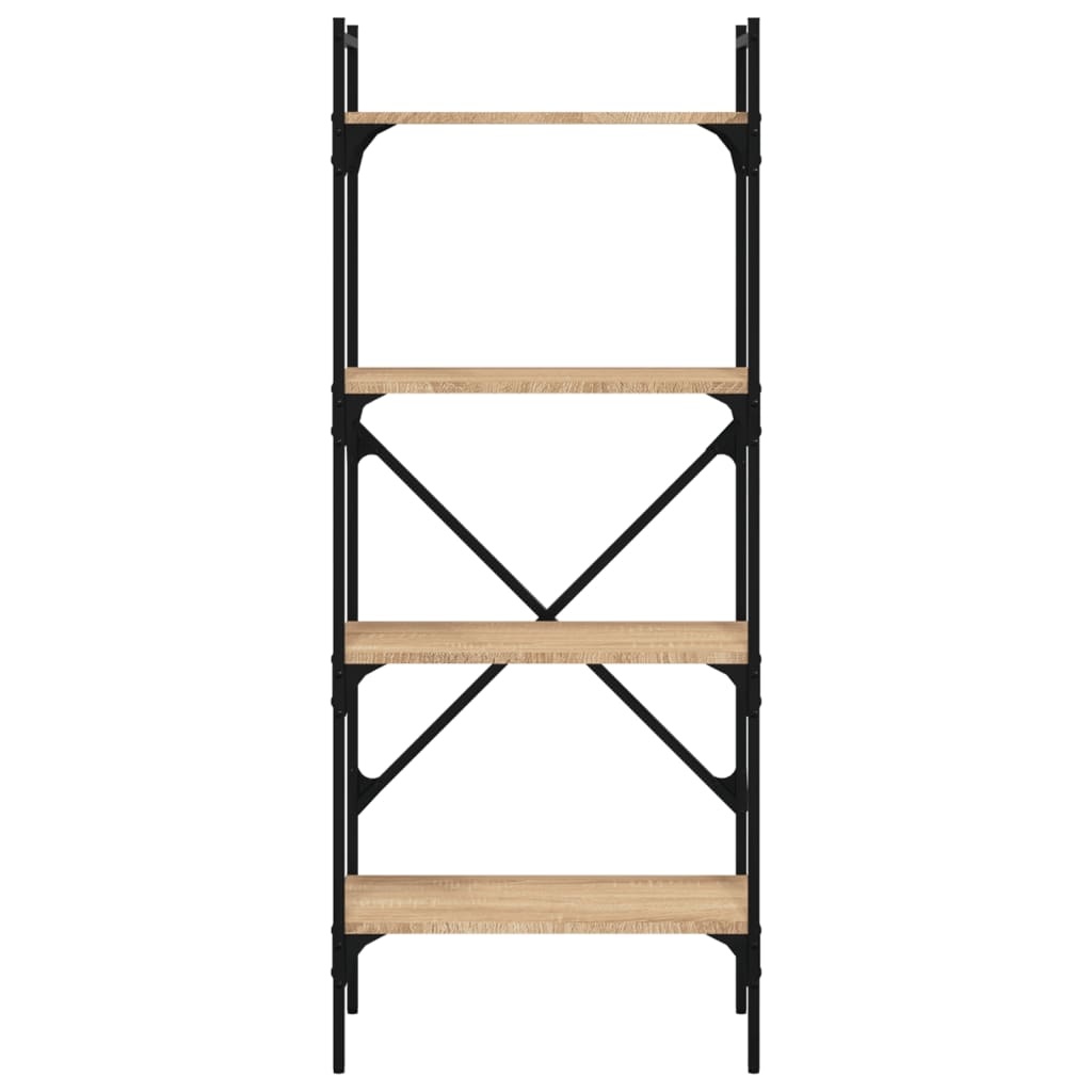 VidaXL Boekenkast 4-laags 56x31,5x138,5 cm bewerkt hout sonoma eiken