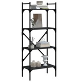 VidaXL Boekenkast 4-laags 56x31,5x138,5 cm bewerkt hout zwart
