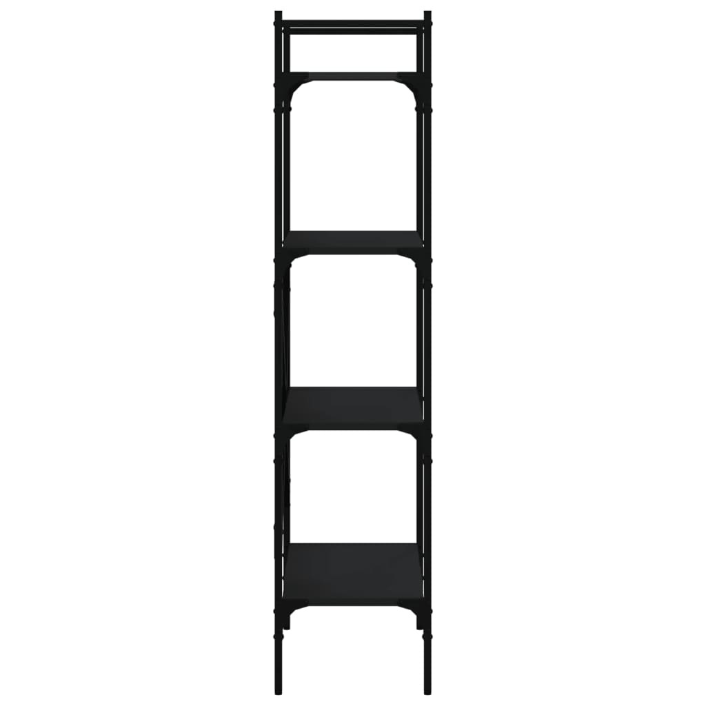 VidaXL Boekenkast 4-laags 56x31,5x138,5 cm bewerkt hout zwart