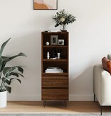 VidaXL Hoge kast 40x36x110 cm bewerkt hout bruineiken