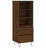 VidaXL Hoge kast 40x36x110 cm bewerkt hout bruineiken