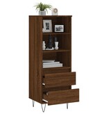 VidaXL Hoge kast 40x36x110 cm bewerkt hout bruineiken