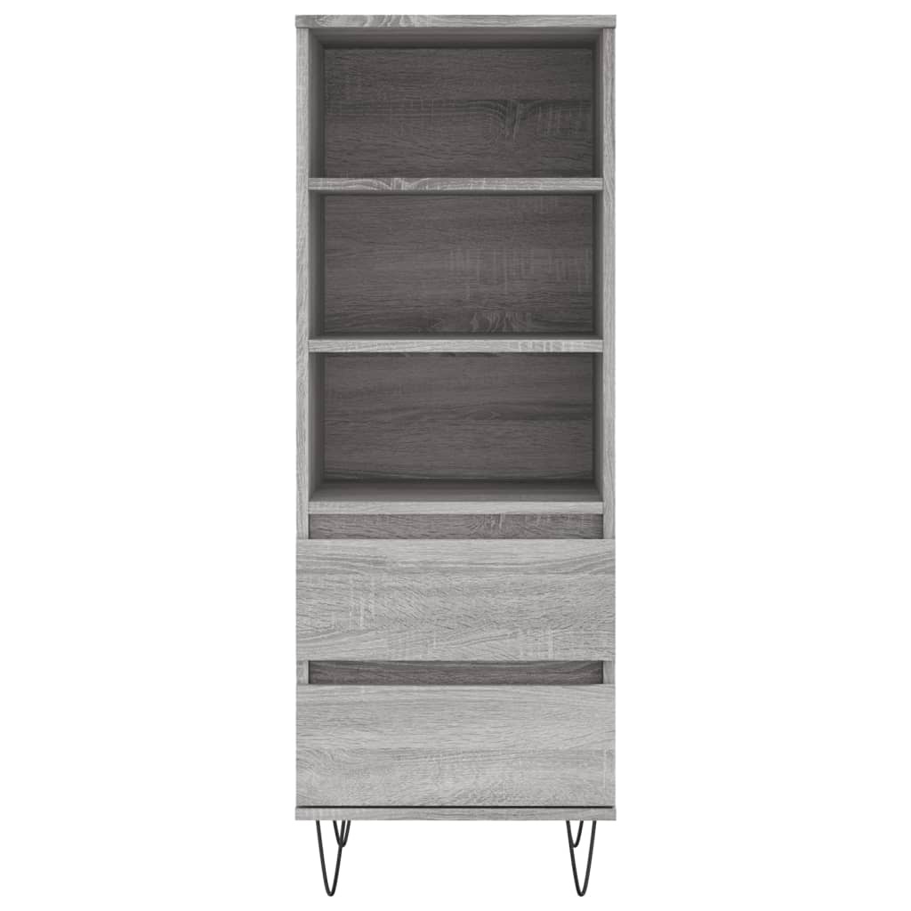 VidaXL Hoge kast 40x36x110 cm bewerkt hout grijs sonoma