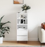 VidaXL Hoge kast 40x36x110 cm bewerkt hout wit