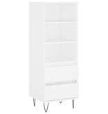 VidaXL Hoge kast 40x36x110 cm bewerkt hout wit