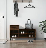 VidaXL Schoenenkast 102x36x60 cm bewerkt hout bruineikenkleurig