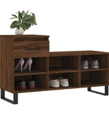 VidaXL Schoenenkast 102x36x60 cm bewerkt hout bruineikenkleurig