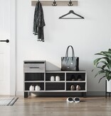 VidaXL Schoenenkast 102x36x60 cm bewerkt hout sonoma grijs