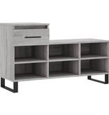 VidaXL Schoenenkast 102x36x60 cm bewerkt hout sonoma grijs