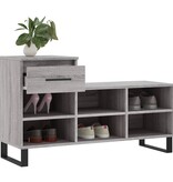 VidaXL Schoenenkast 102x36x60 cm bewerkt hout sonoma grijs