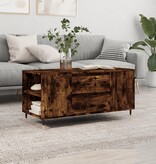 VidaXL Salontafel 102x44,5x50 cm bewerkt hout gerookt eikenkleurig