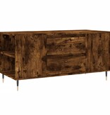 vidaXL Salontafel 102x44,5x50 cm bewerkt hout gerookt eikenkleurig