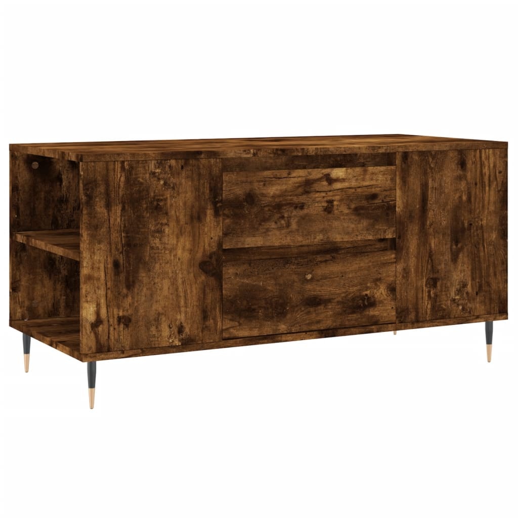 VidaXL Salontafel 102x44,5x50 cm bewerkt hout gerookt eikenkleurig