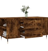 VidaXL Salontafel 102x44,5x50 cm bewerkt hout gerookt eikenkleurig