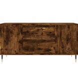 vidaXL Salontafel 102x44,5x50 cm bewerkt hout gerookt eikenkleurig