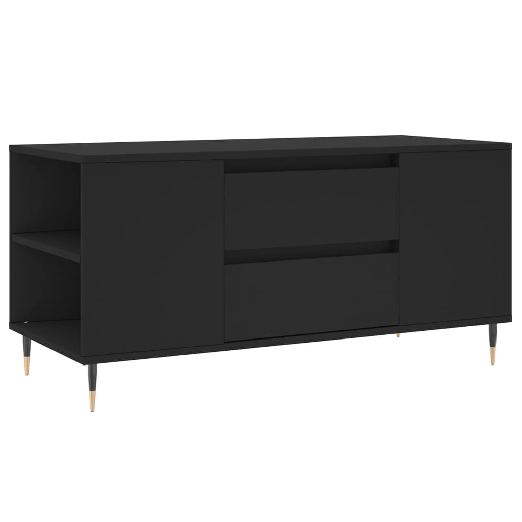 VidaXL Salontafel 102x44,5x50 cm bewerkt hout zwart
