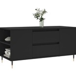 VidaXL Salontafel 102x44,5x50 cm bewerkt hout zwart
