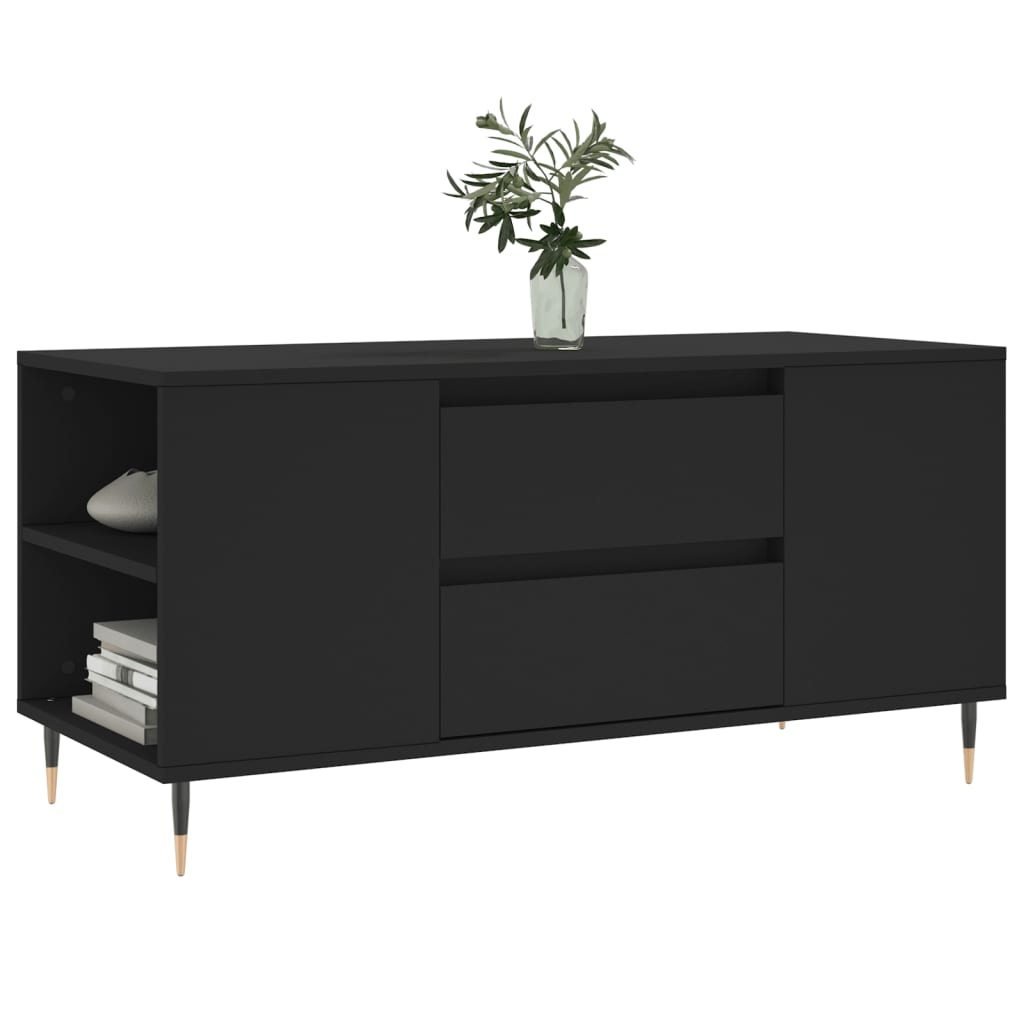 VidaXL Salontafel 102x44,5x50 cm bewerkt hout zwart