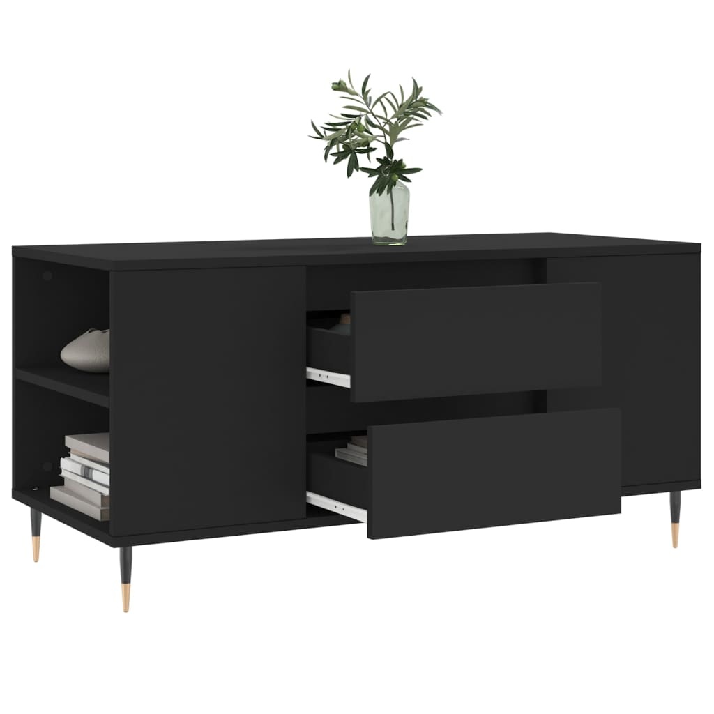 VidaXL Salontafel 102x44,5x50 cm bewerkt hout zwart